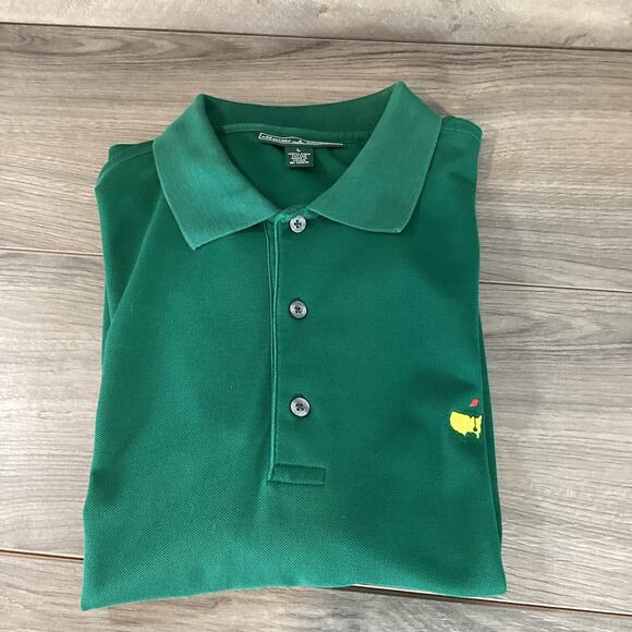 Masters Collection Polo Shirt Size L Pima Cotton Short Sleeve Solid Green Golf - Picture 15 of 16